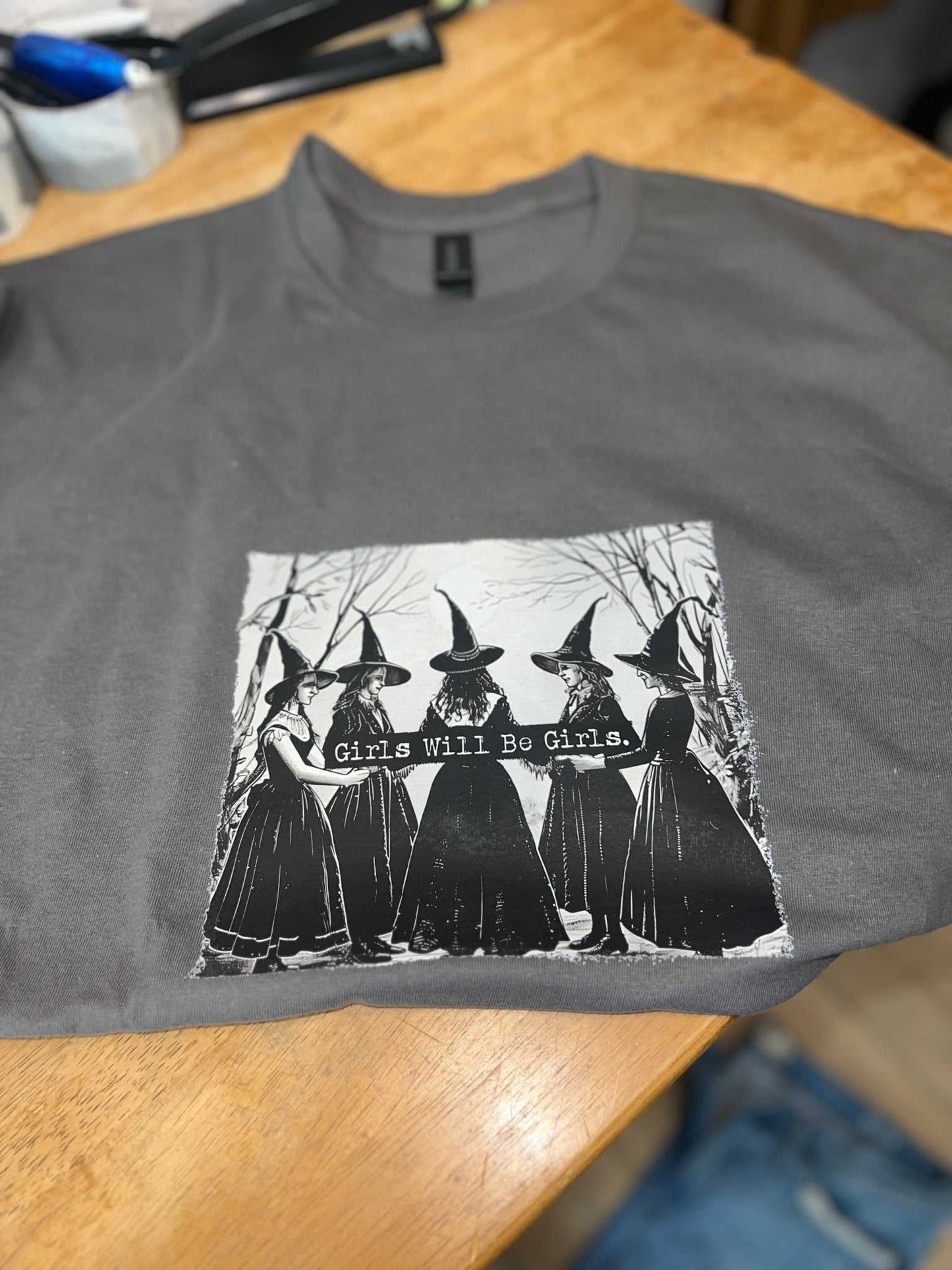 Girls will Be Girls Custom Graphic Halloween T-ShirtJojo’s Boutique