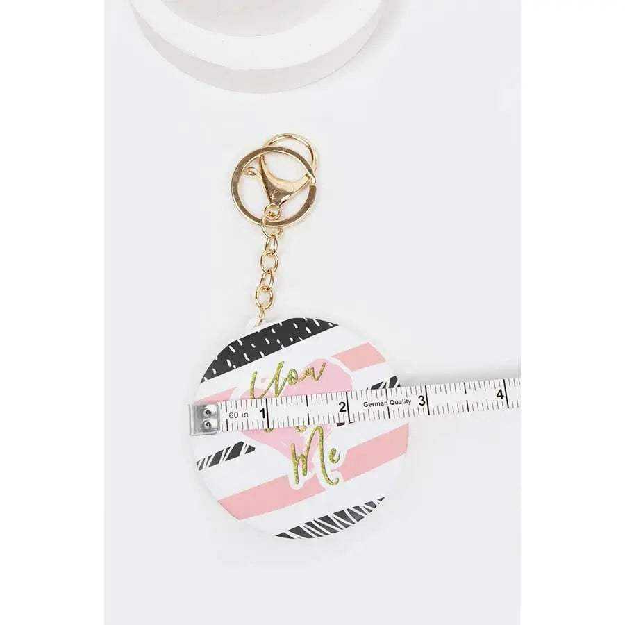 Love Theme Pocket Mirror KeychainLove and Repeat