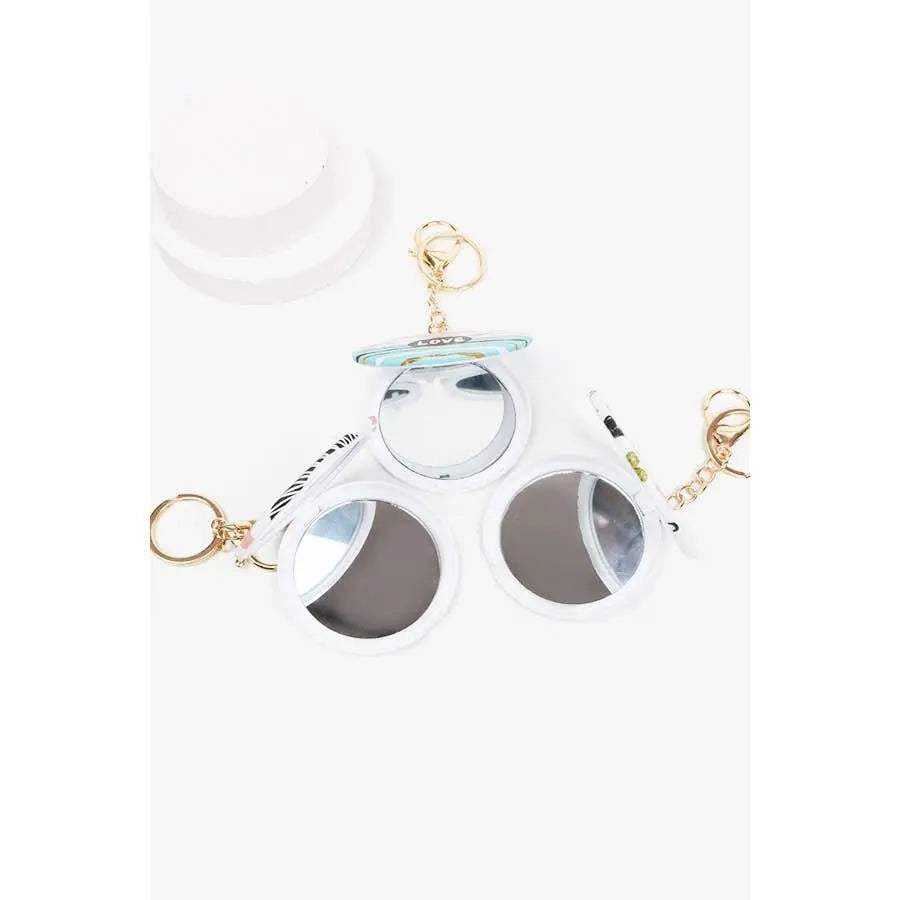 Love Theme Pocket Mirror KeychainLove and Repeat