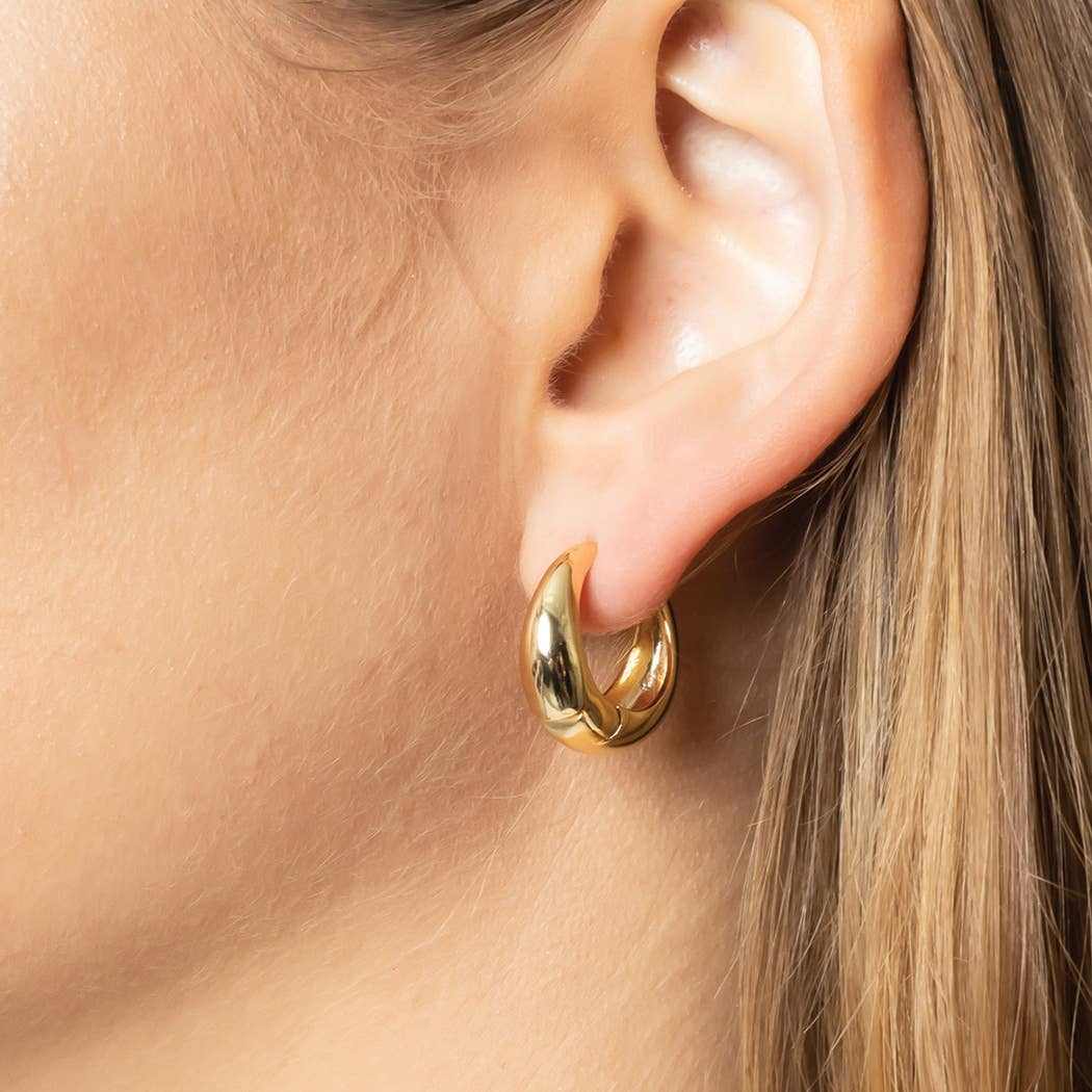 14K Gold - Dipped Hoop EarringsFashion City