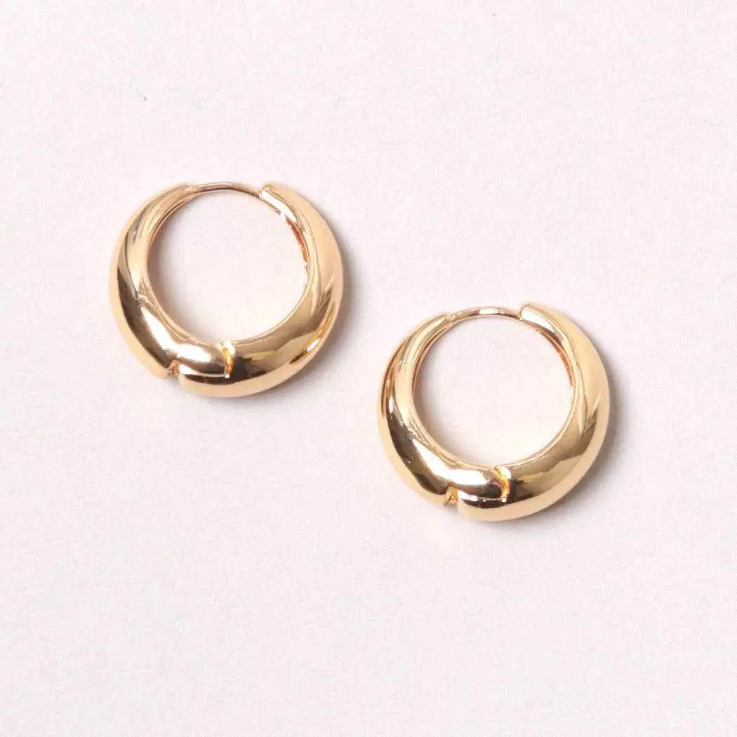 14K Gold - Dipped Hoop EarringsFashion City