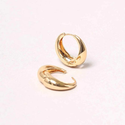 14K Gold - Dipped Hoop EarringsFashion City - Women’s Accessories - Mini Hoop Earrings