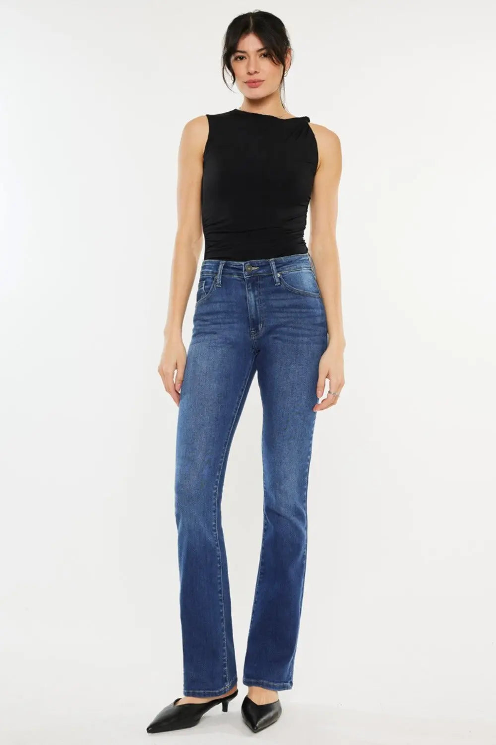 Kancan High Rise Slim Bootcut Jeans Trendsi Jojo’s Boutique