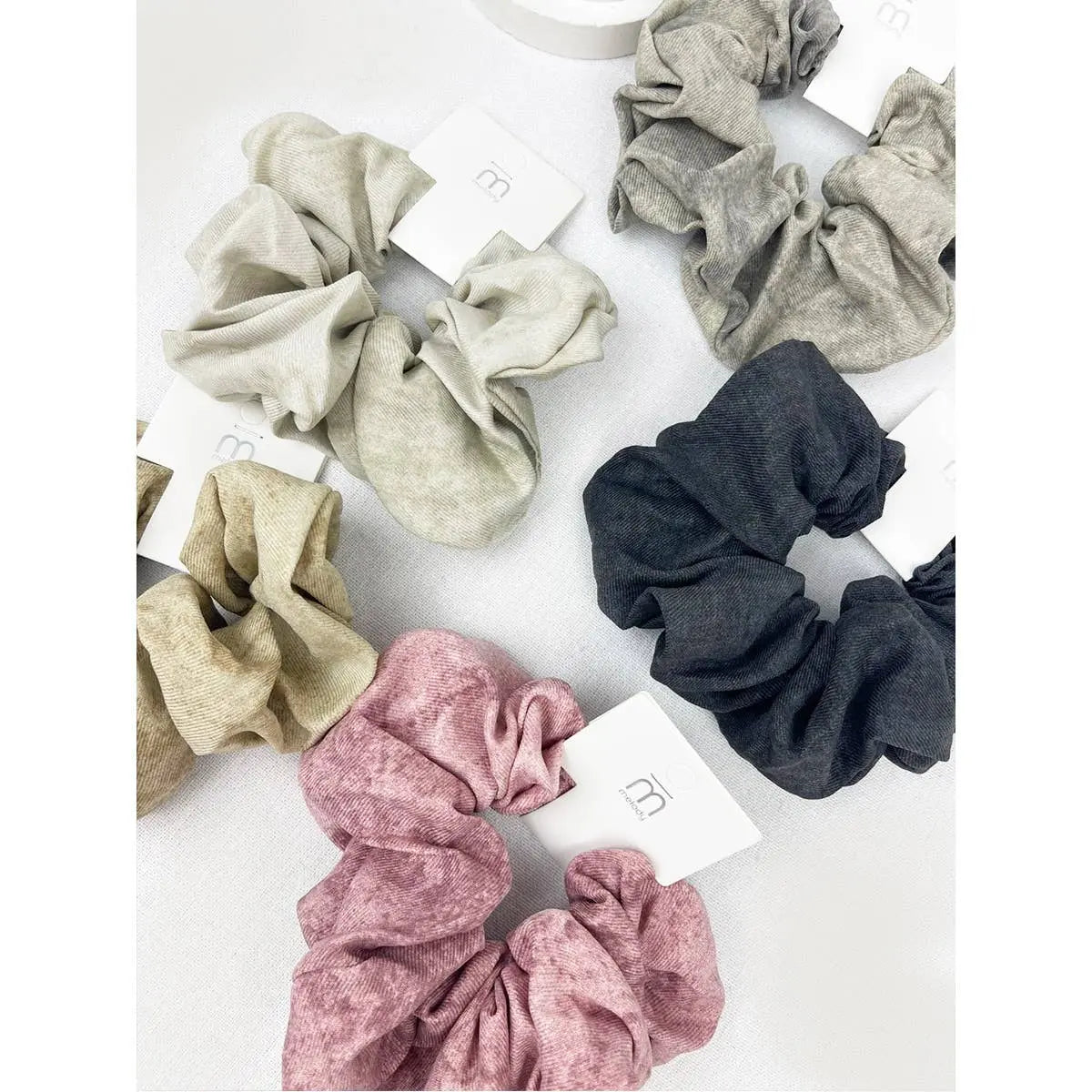 Acid Washed Pattern Large Scrunchie Love and Repeat Jojo’s Boutique