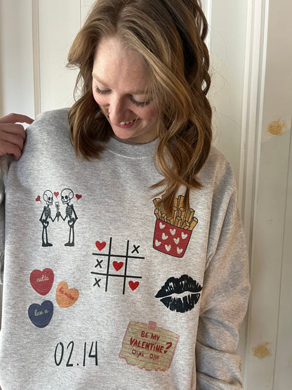 Made of LOVE Valentines Crewneck Sweayshirt