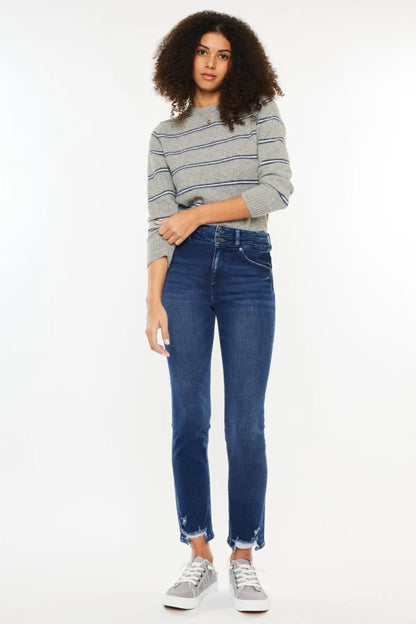 Kancan High Rise Slim Straight Jeans Trendsi Jojo’s Boutique