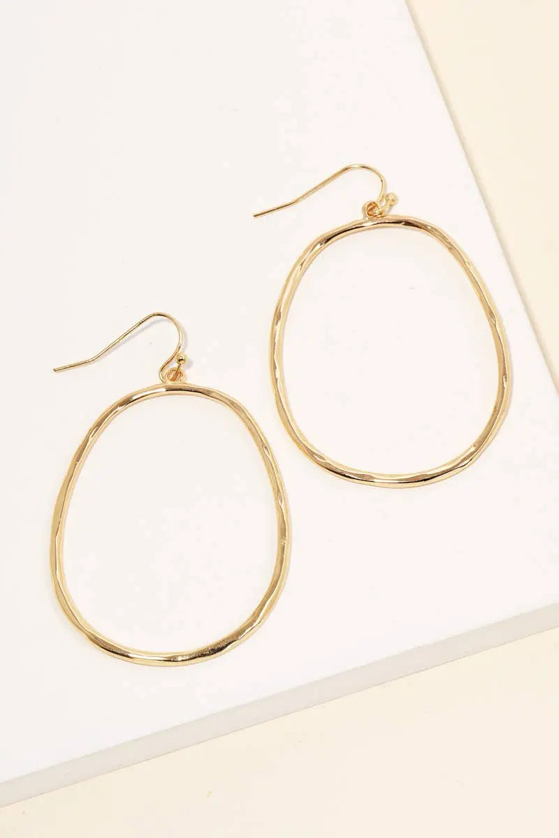 Round Thin Cutout Drop Earrings Anarchy Street Jojo’s Boutique