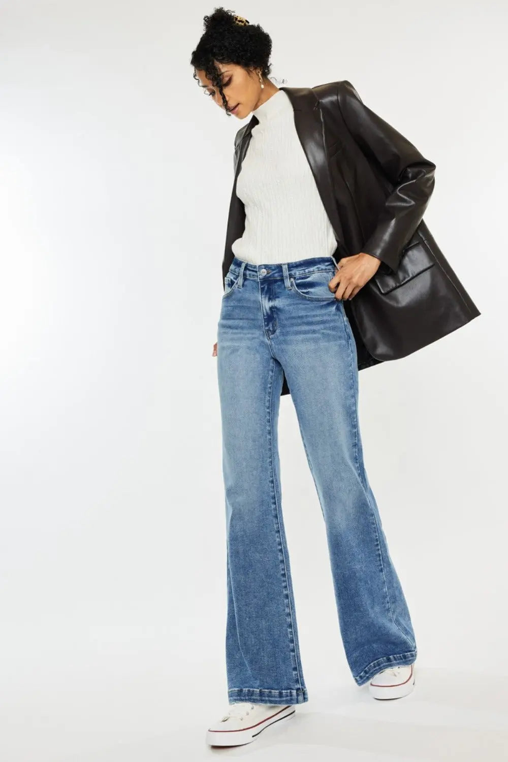 Kancan High Rise Wide Leg Jeans Trendsi Jojo’s Boutique