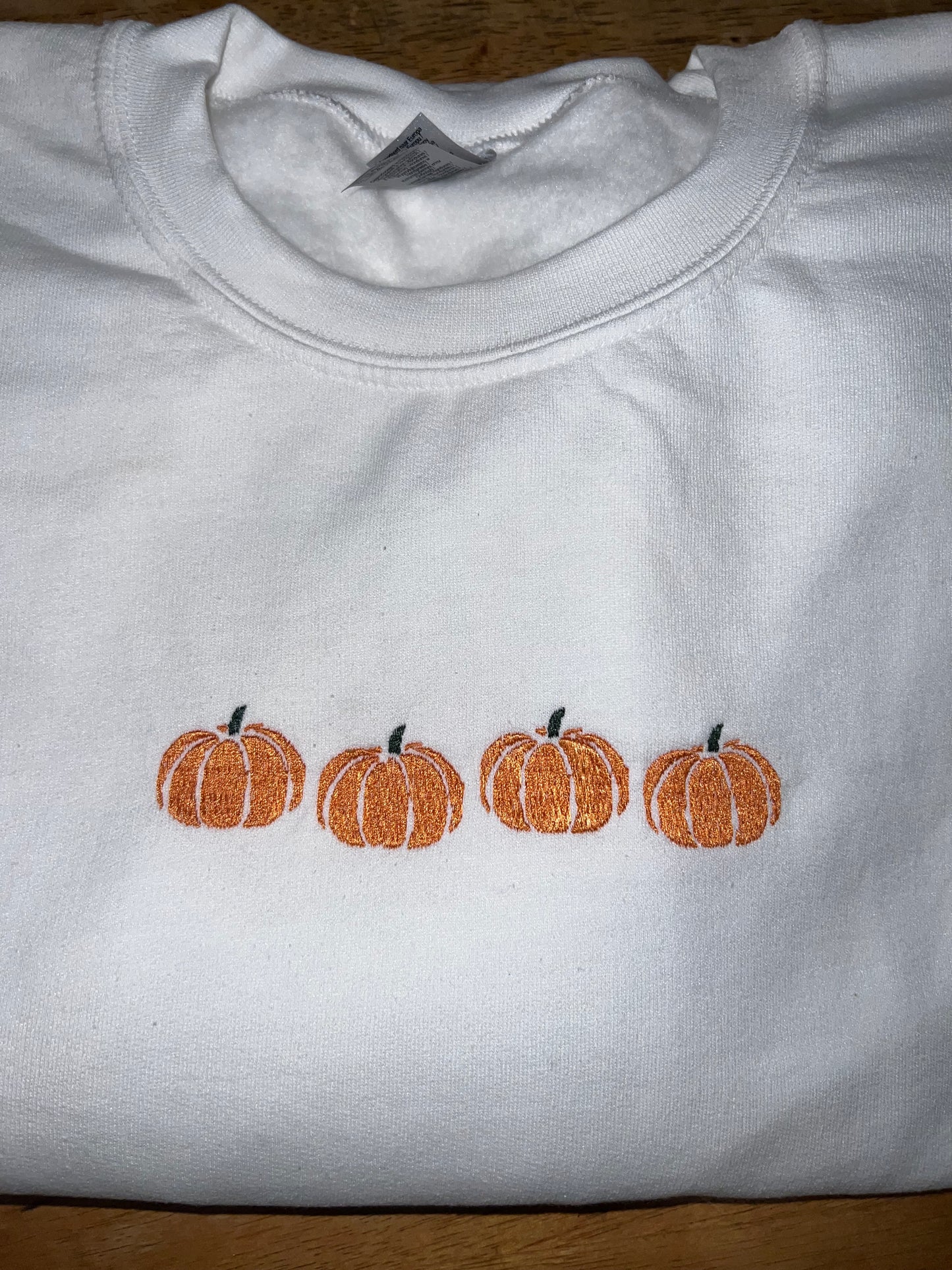 Custom Embroidery Pumpkin Crewneck Sweatshirt - Jojo’s Boutique