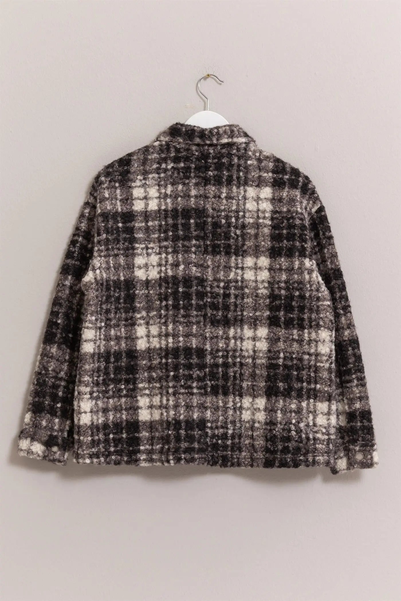 HYFVE Plaid Button Up Boucle Jacket Trendsi Jojo’s Boutique