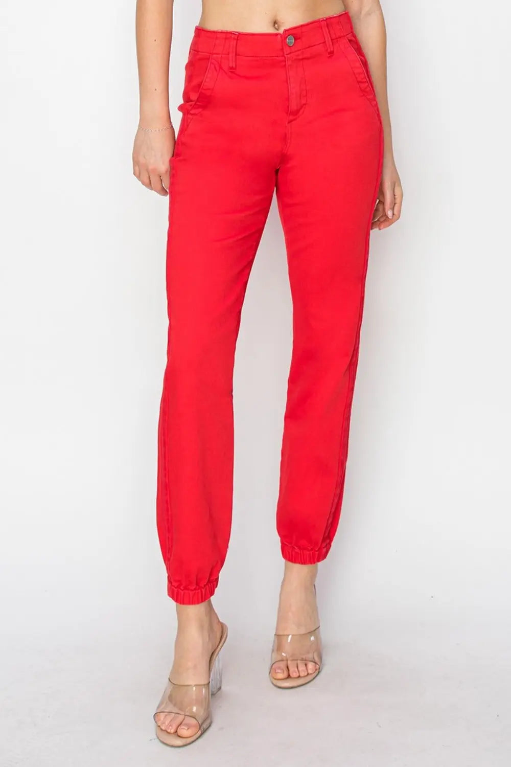 RISEN Full Size High Waisted Jogger Jeans Trendsi Jojo’s Boutique