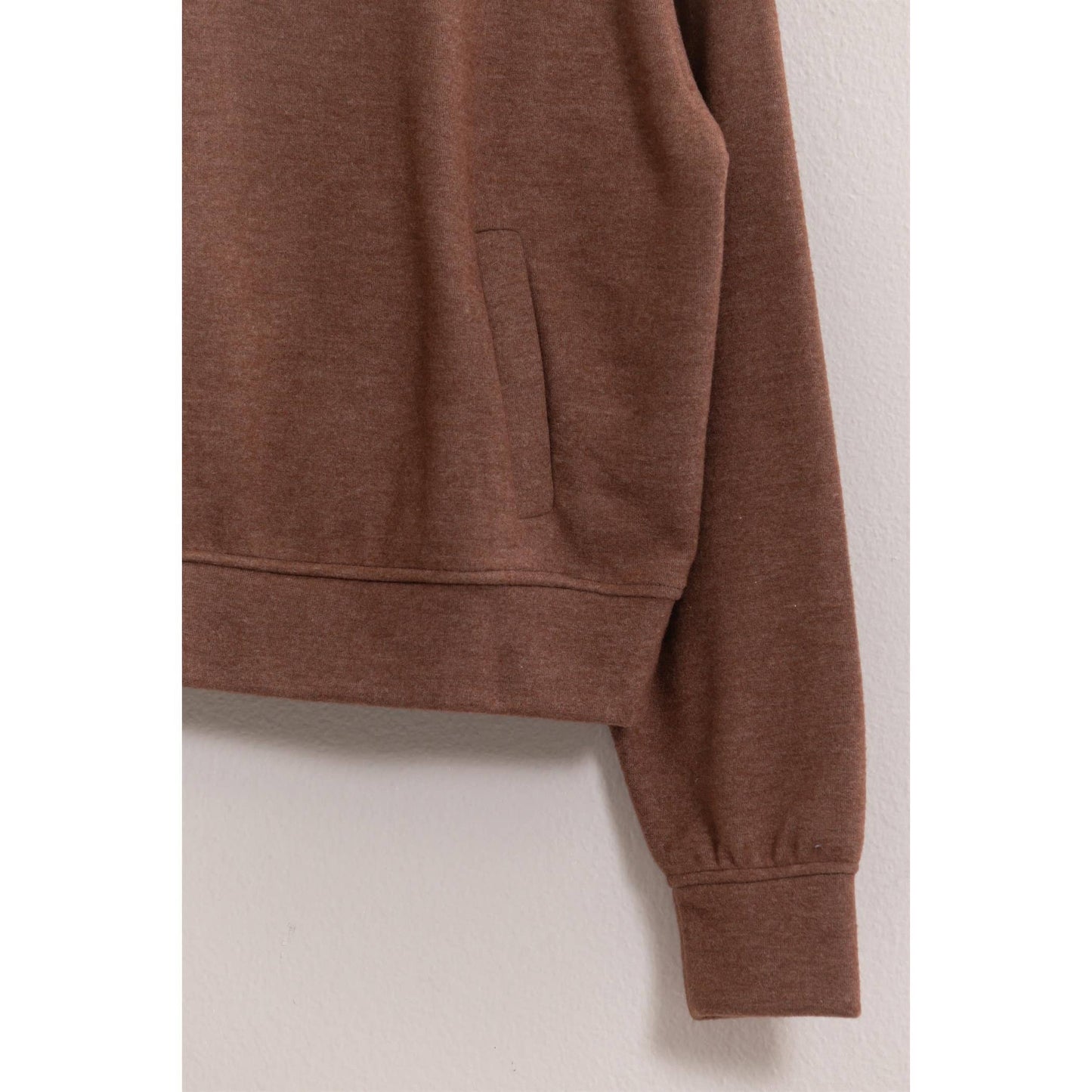 Quarter Zip Sweatshirt With Front Pockets