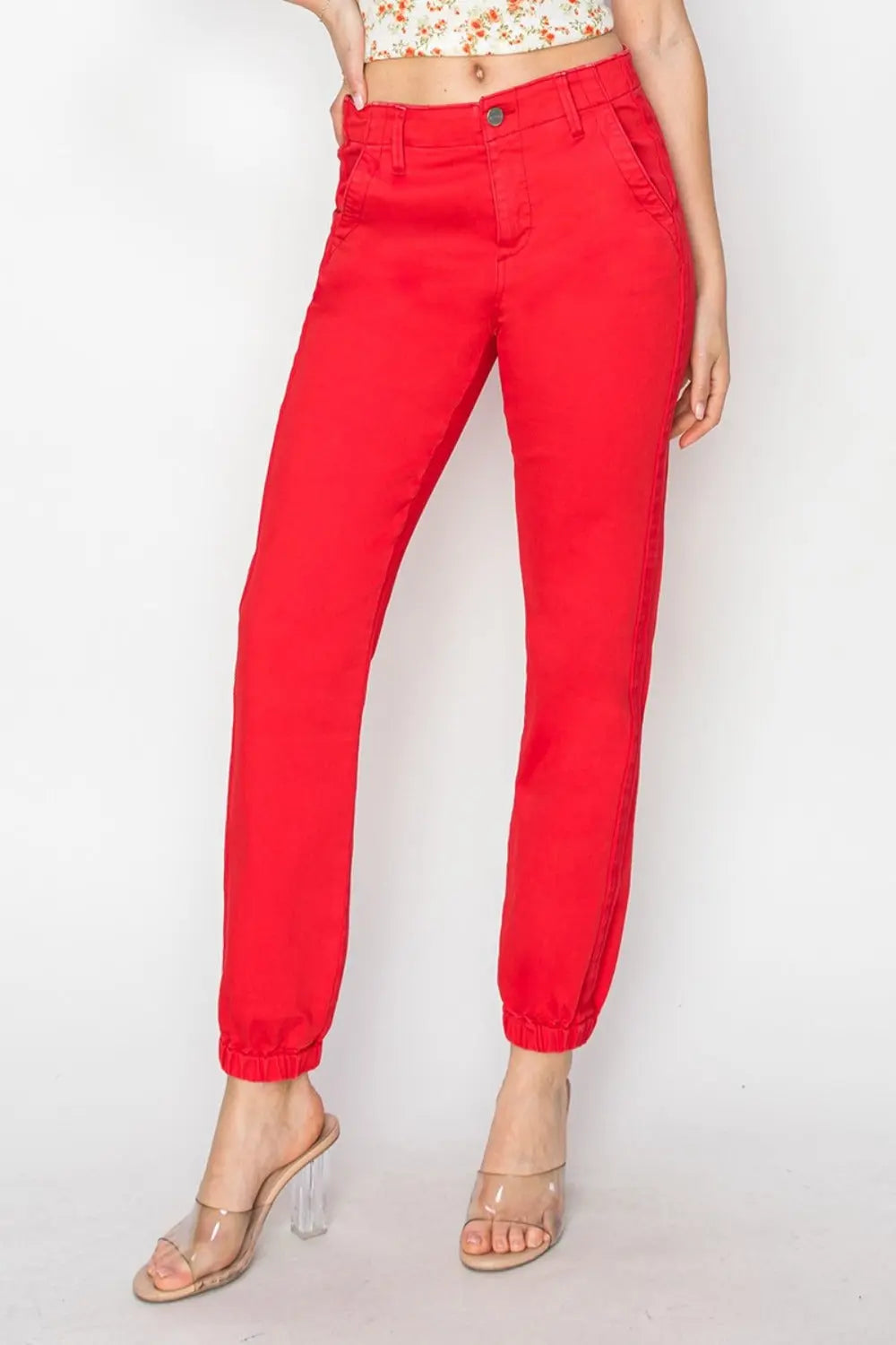 RISEN Full Size High Waisted Jogger Jeans Trendsi Jojo’s Boutique