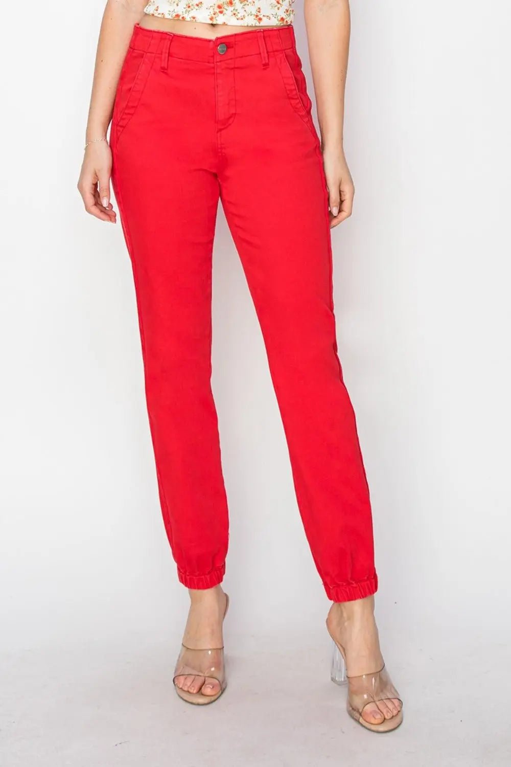 RISEN Full Size High Waisted Jogger Jeans Trendsi Jojo’s Boutique