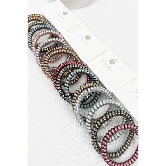 4-Pcs Multicolor Spiral Hair Ties Love and Repeat Jojo’s Boutique