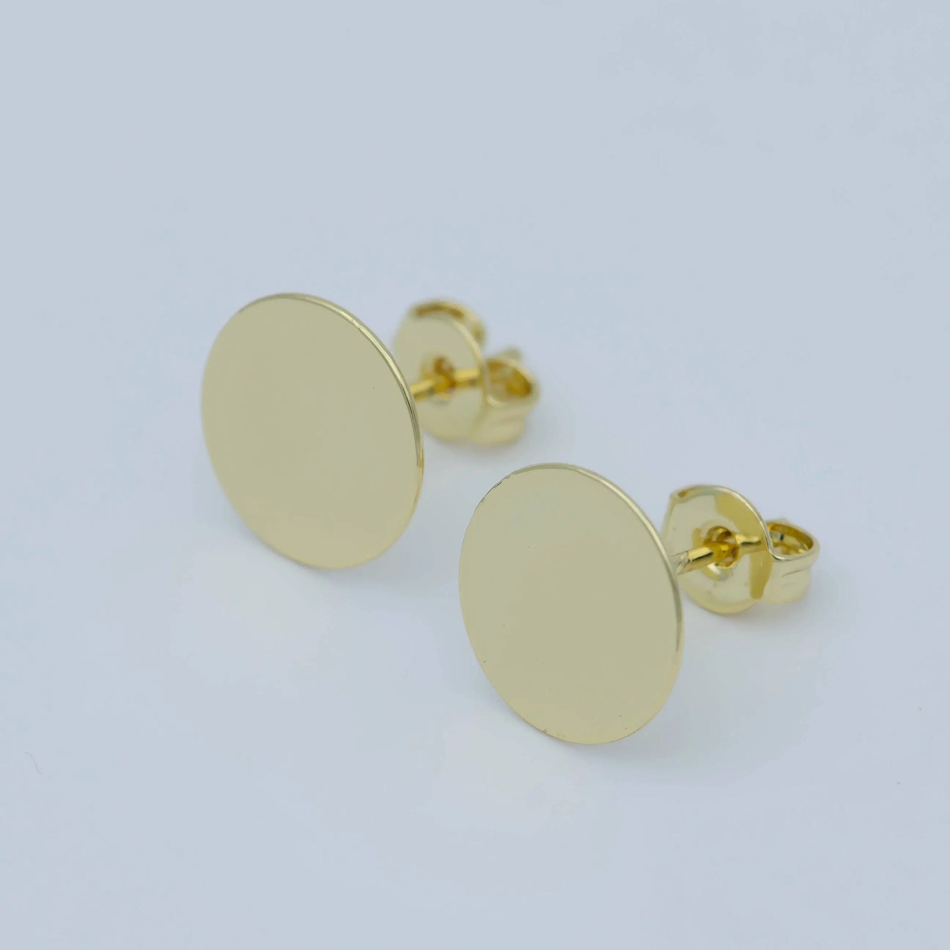 6mm/8mm/10mm Round Gold Stud Earrings L391 L392 L393 Aim Eternal Jojo’s Boutique