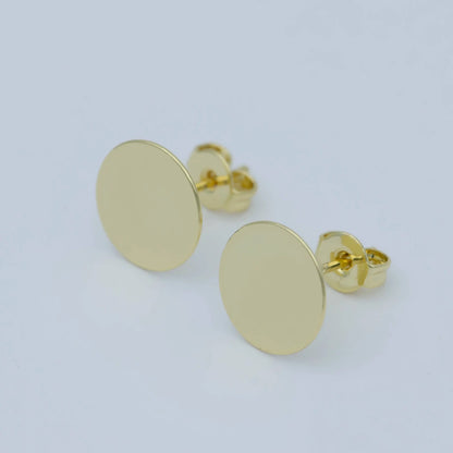 6mm/8mm/10mm Round Gold Stud Earrings L391 L392 L393 Aim Eternal Jojo’s Boutique