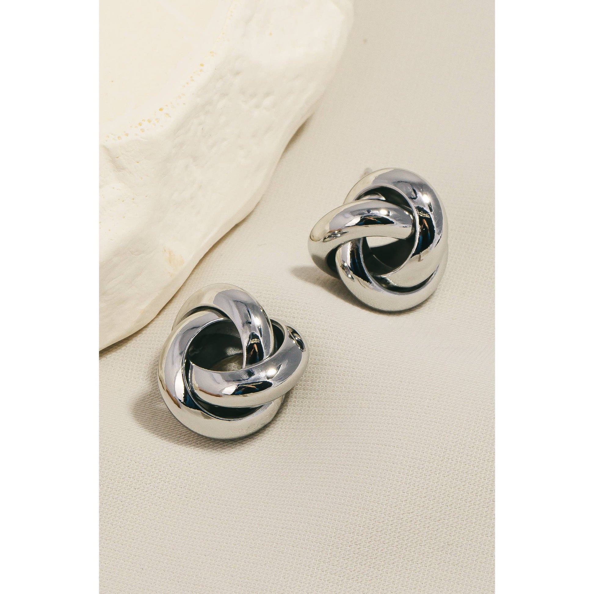 Metallic Knot Stud Earrings Anarchy Street Jojo’s Boutique