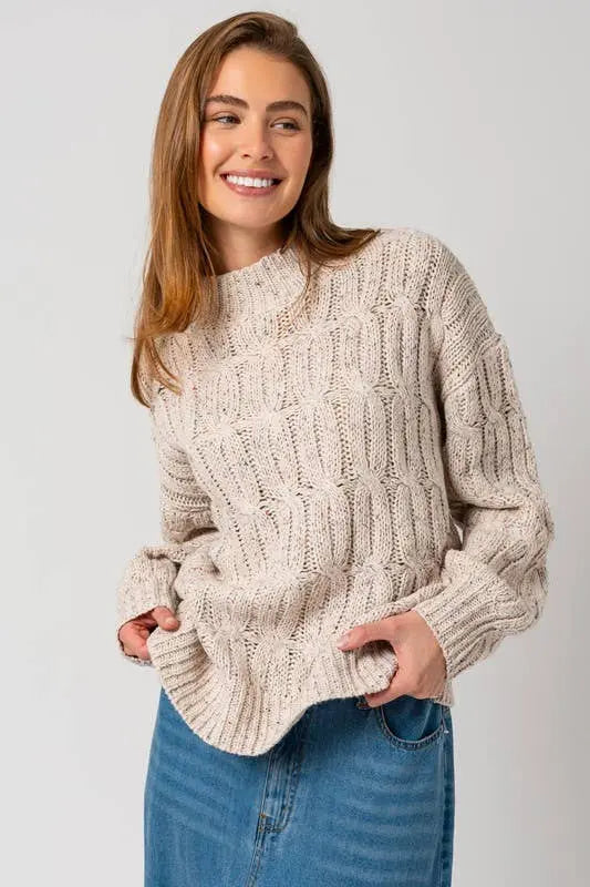 Turtle Neck Cable Sweater GILLI Jojo’s Boutique