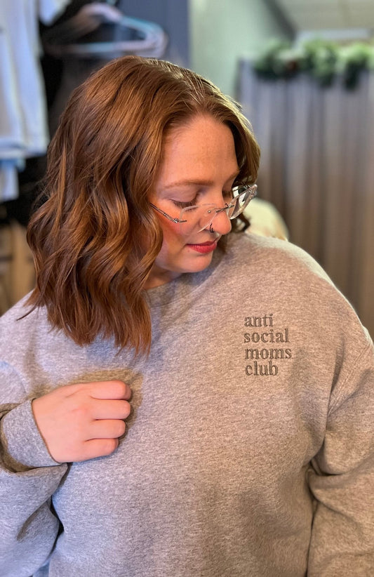 Anti Social Moms Club Crewneck SweatshirtJojo’s Boutique