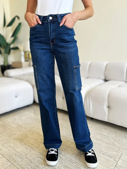 Judy Blue Full Size High Waist Cargo Jeans Trendsi Jojo’s Boutique