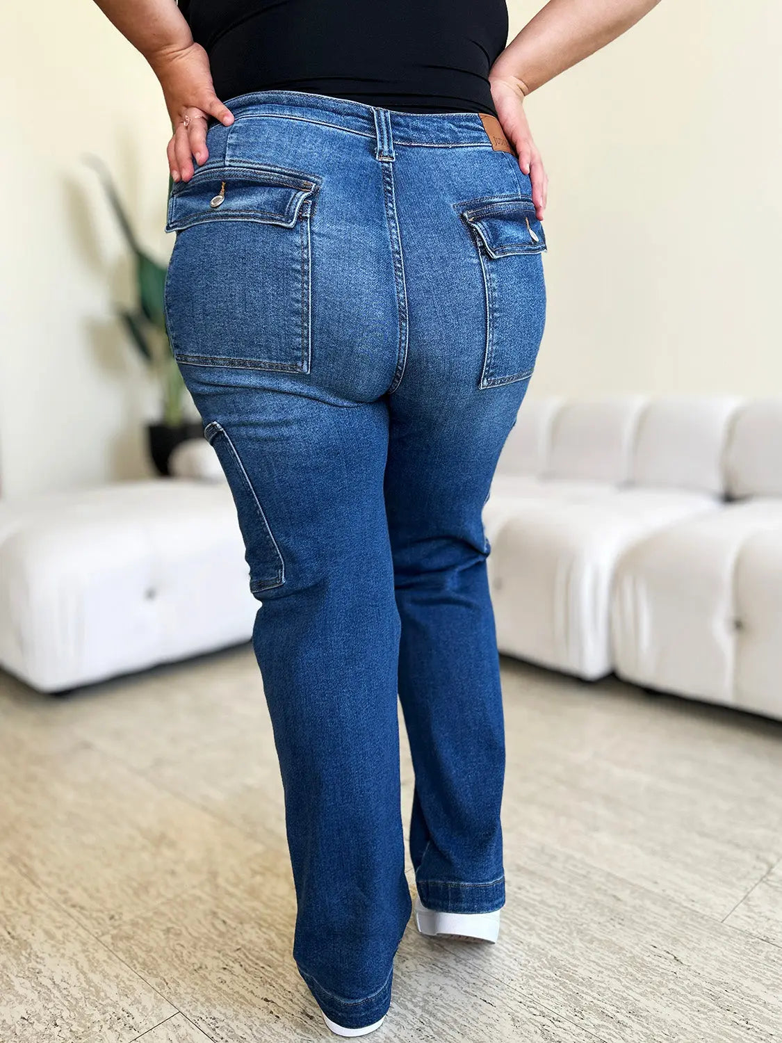 Judy Blue Full Size High Waist Cargo Jeans Trendsi Jojo’s Boutique