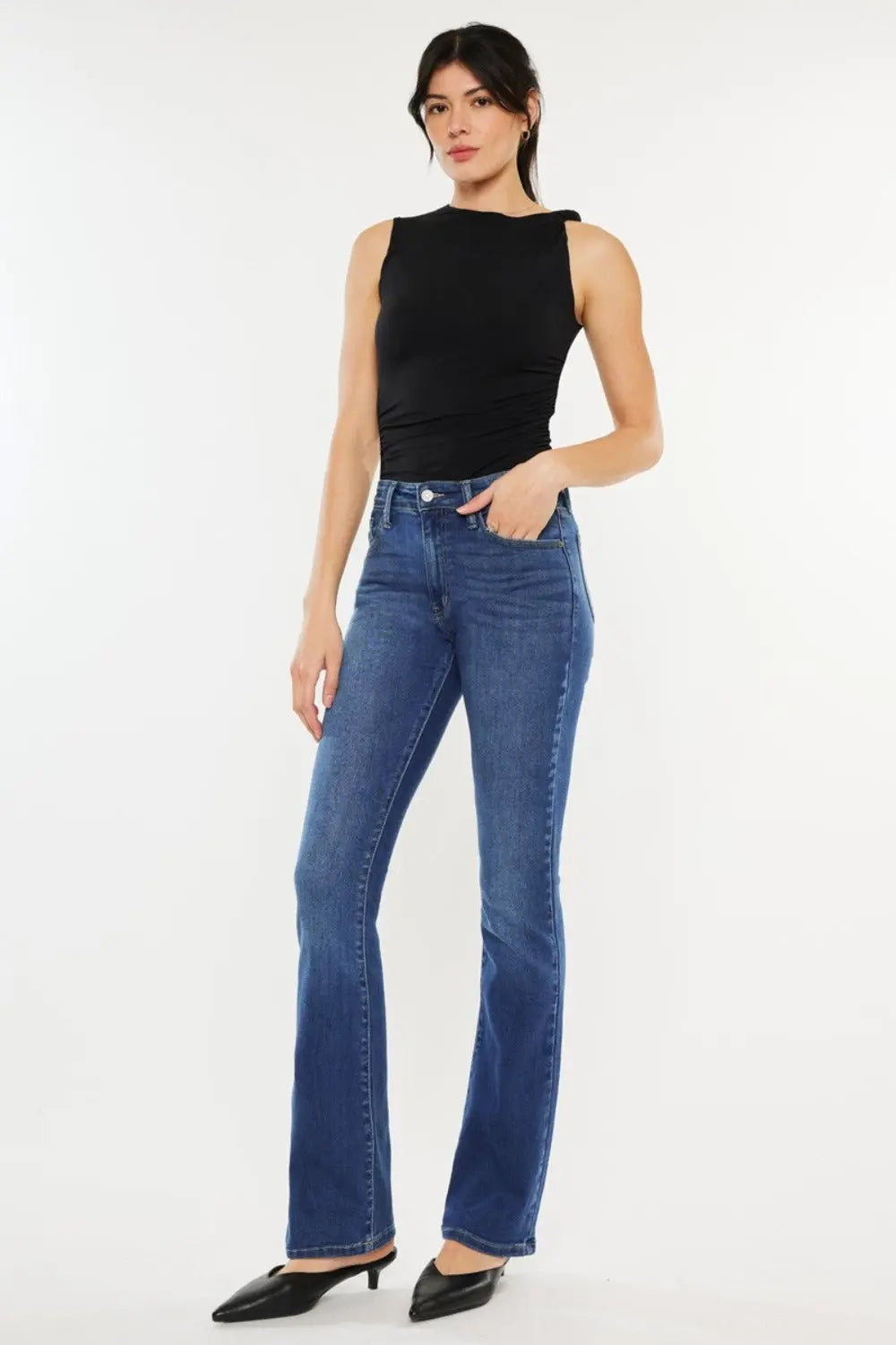 Kancan High Rise Slim Bootcut Jeans Trendsi Jojo’s Boutique