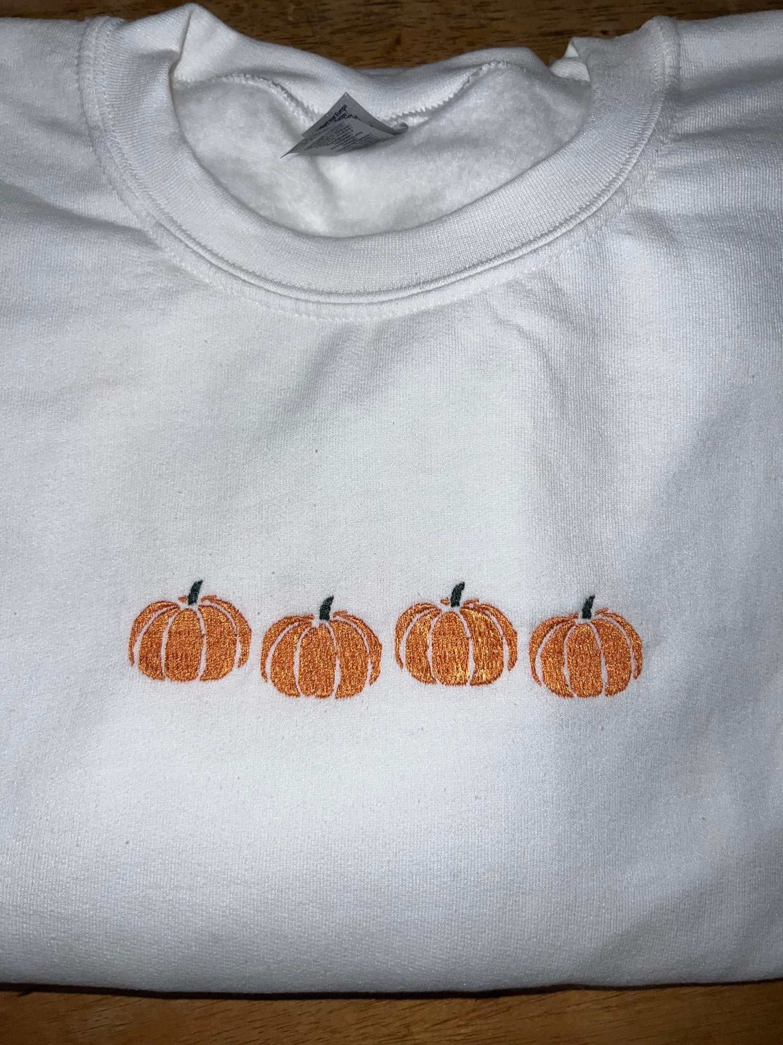 Custom Embroidery Pumpkin Crewneck SweatshirtJojo’s Boutique