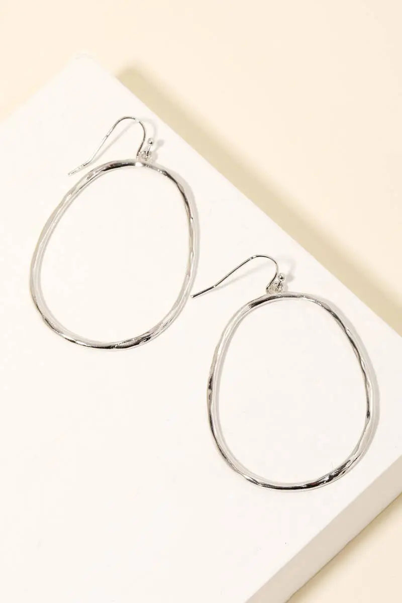 Round Thin Cutout Drop Earrings Anarchy Street Jojo’s Boutique