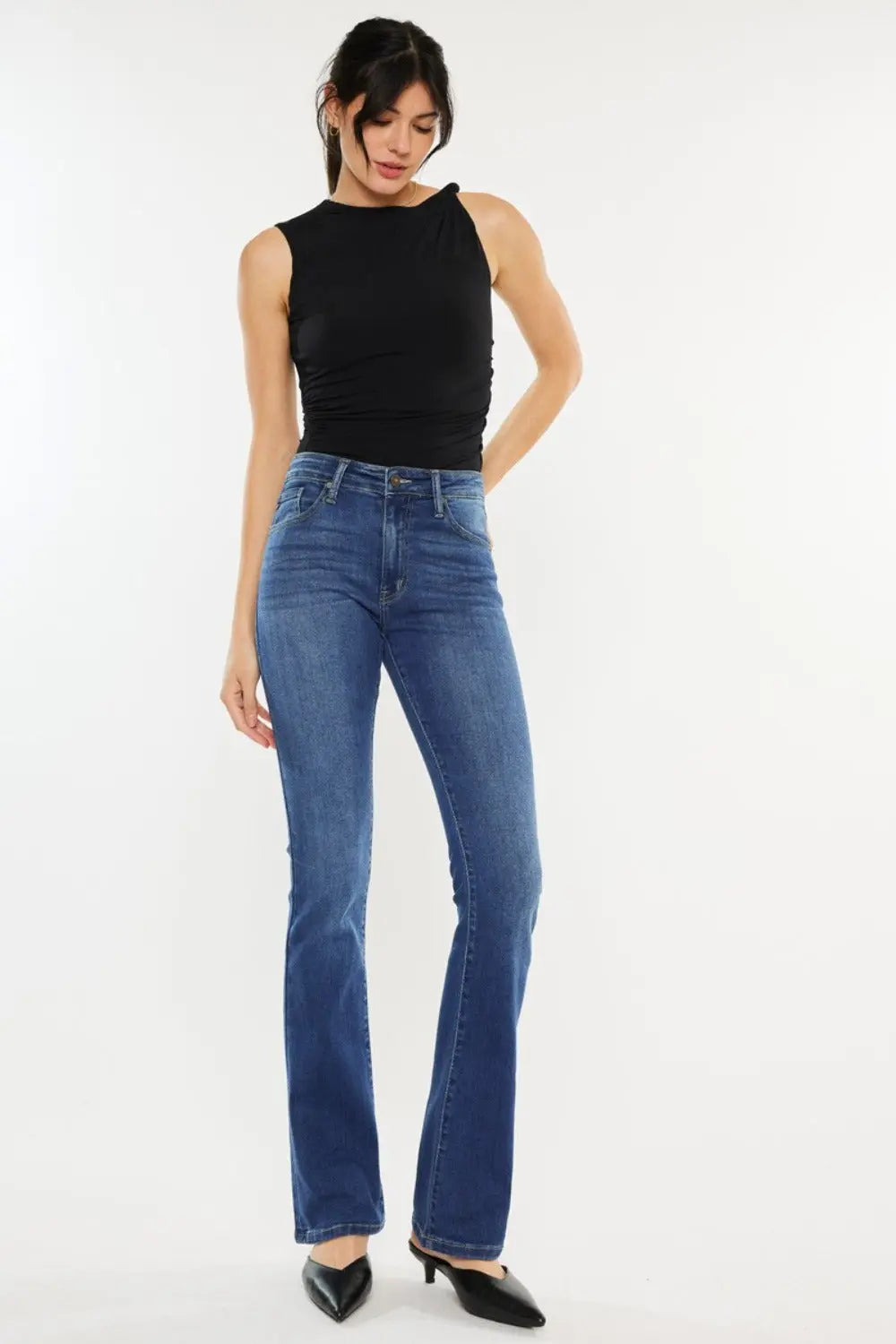 Kancan High Rise Slim Bootcut Jeans Trendsi Jojo’s Boutique