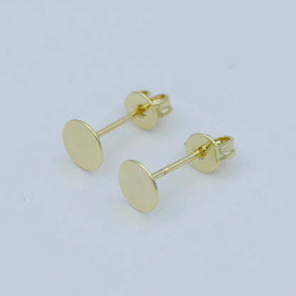 6mm/8mm/10mm Round Gold Stud Earrings L391 L392 L393 Aim Eternal Jojo’s Boutique