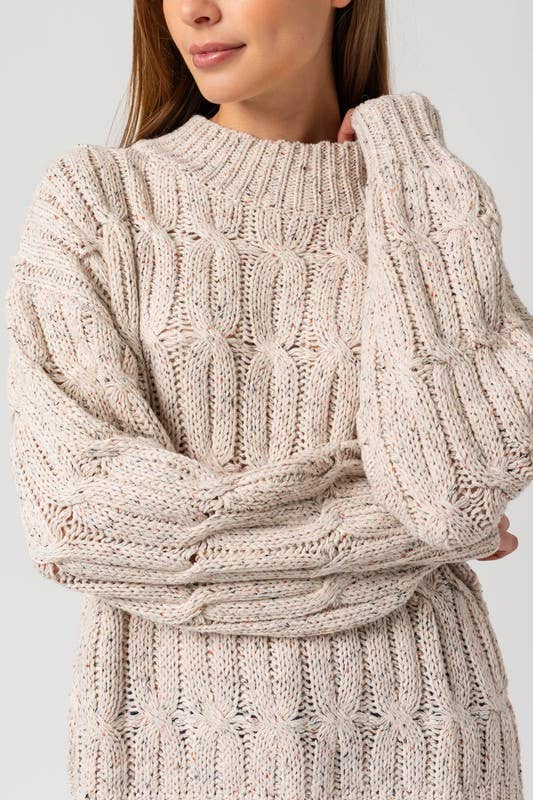 Turtle Neck Cable Sweater GILLI Jojo’s Boutique