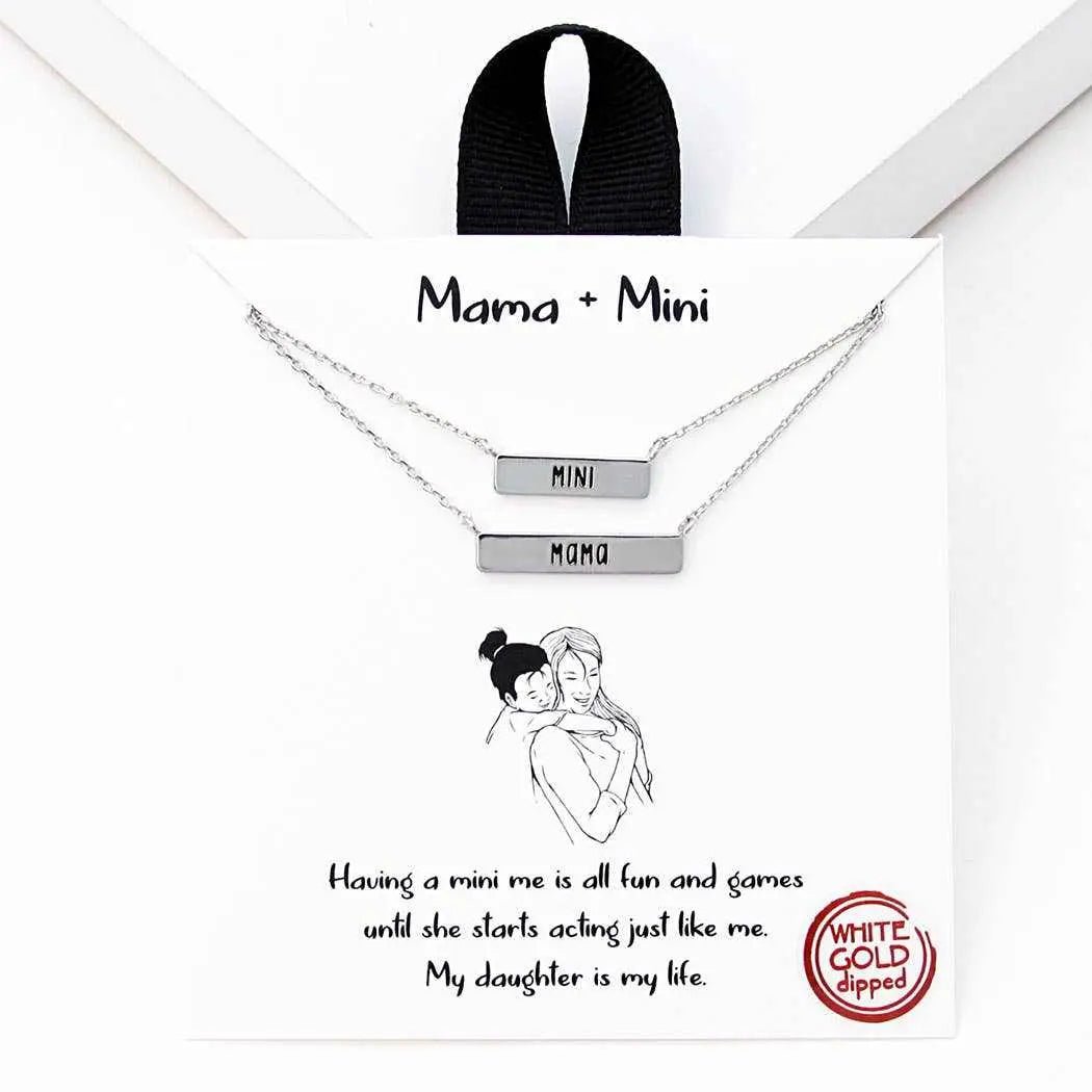 Gold - Dipped Mama Mini Necklace SetFashion City