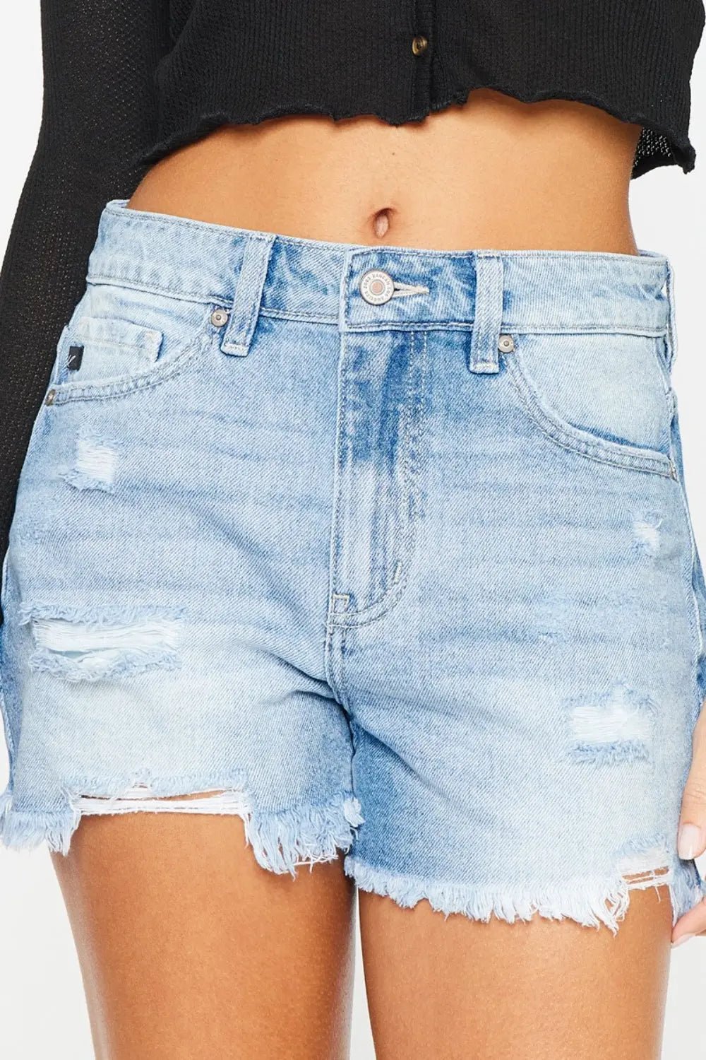 Kancan High Waist Denim ShortsTrendsi