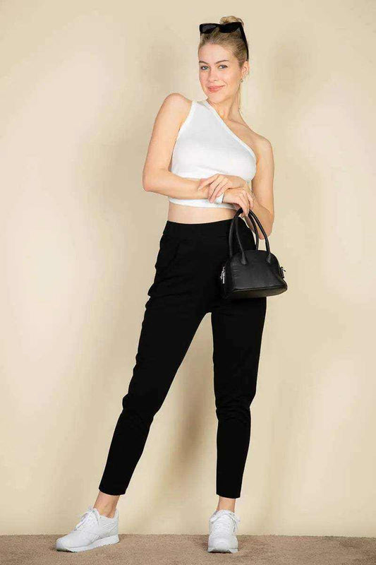 Pleat Front Tapered Trouser PantsCAPELLA APPAREL