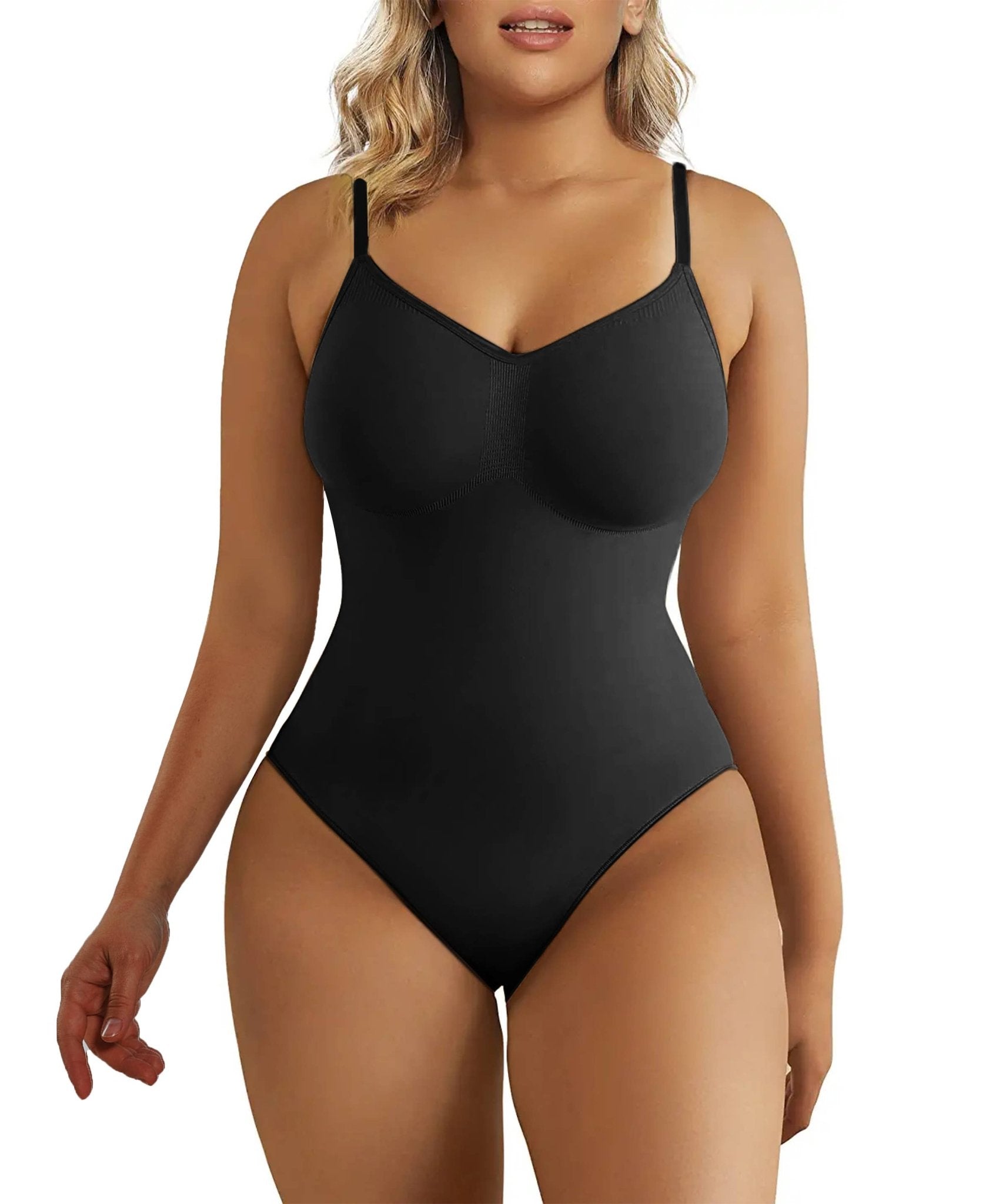 SHAPERX Tummy Control Shapewear Bodysuit Seamless Thong BodysuitSHAPERX