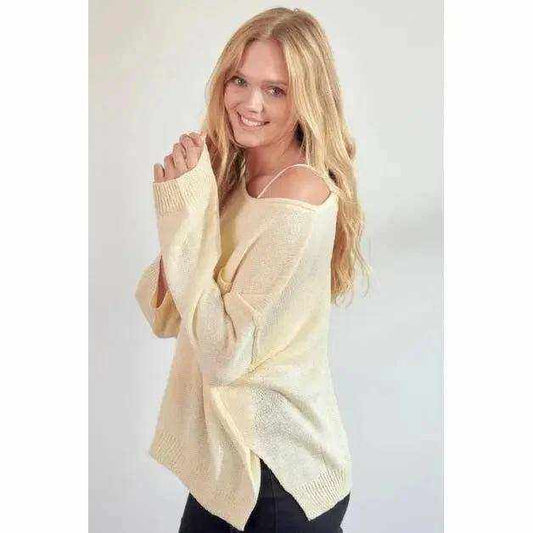 Slouchy Look Knitted Sweater TopLove and Repeat