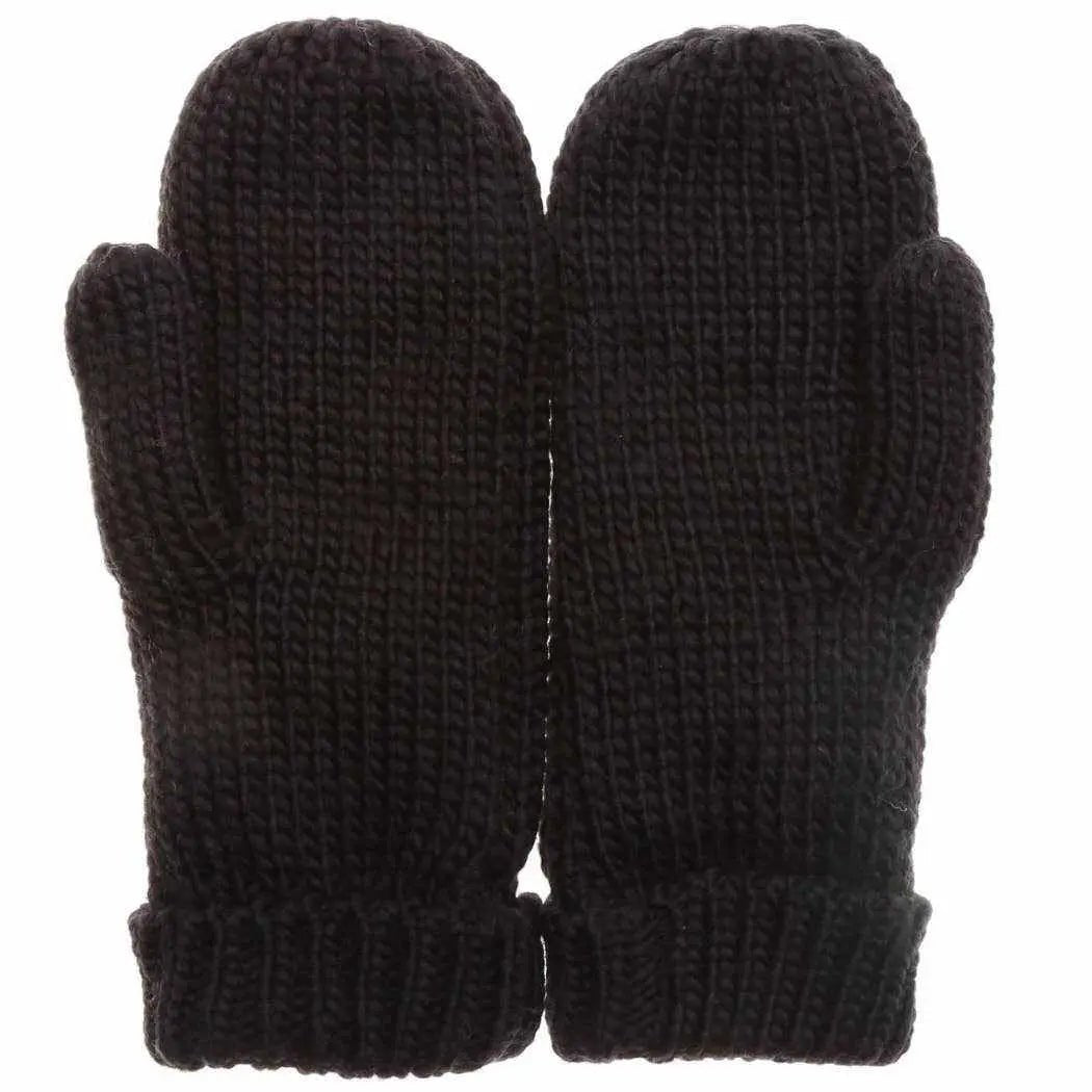 Winter Gloves Cable Knit Mittens with Fleece LinedFashion City