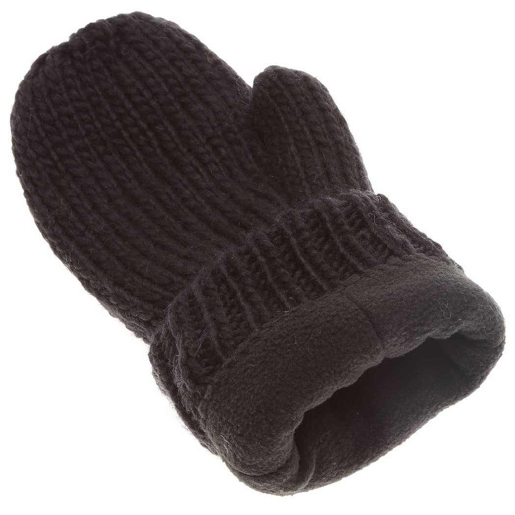 Winter Gloves Cable Knit Mittens with Fleece LinedFashion City